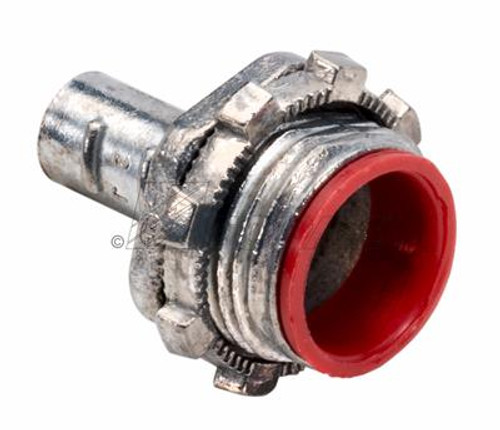 Topaz Lighting 450I 3/8" BX-Flex Screw In Type Connector with Insulated Throat