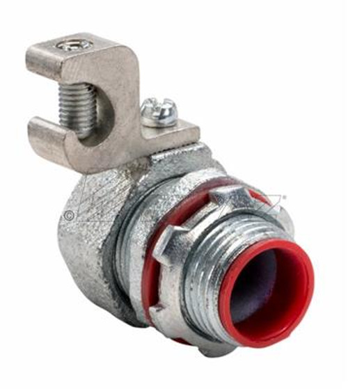 Topaz Lighting 471SGR 1/2" Straight Liquidtight Connector with Grounding Lug