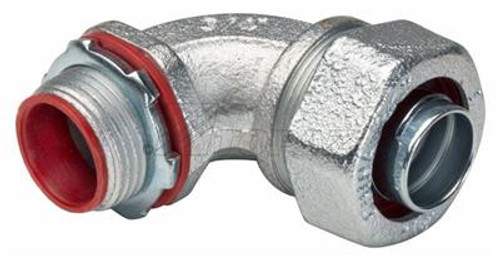 Topaz Lighting 491S 1/2" 90¡ Liquidtight Connector with Insulated Throat