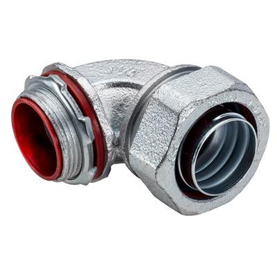 Topaz Lighting 492HDG 3/4" 90¡ Liquidtight Connector, HDG, with Insulated Throat
