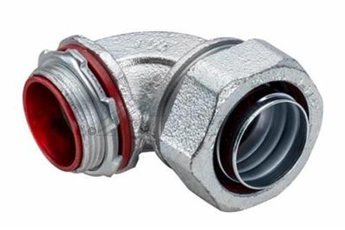 Topaz Lighting 494S 1-1/4" 90¡ Liquidtight Connector with Insulated Throat