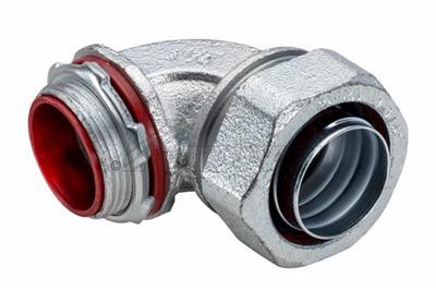 Topaz Lighting 499S 3-1/2" 90¡ Liquidtight Connector with Insulated Throat