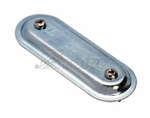 Topaz Lighting 777S 2-1/2" - 3" Form 7 Steel Conduit Body Cover with Integral Gasket