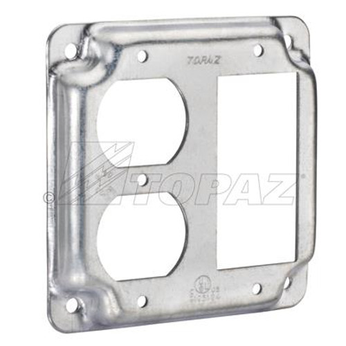 Topaz Lighting C2237 4" Square Industrial Covers GFI/Duplex 5/8"