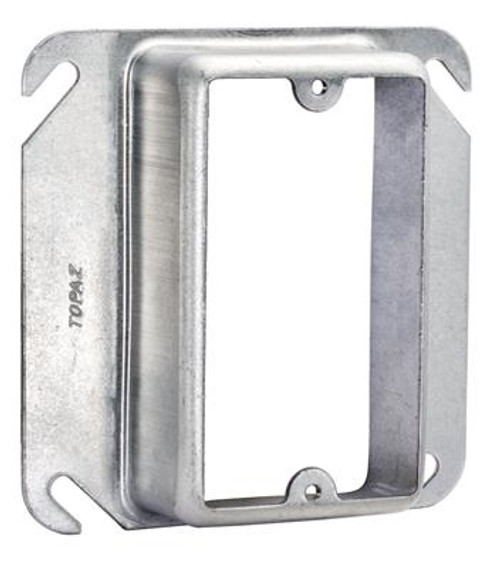 Topaz Lighting C4457-25 4" Square Single Gang Device Rings Raised 1-1/4Ó (25 Quantity)