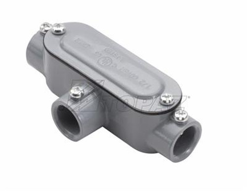 Topaz Lighting ET3CG 1" EMT Set Screw Type Aluminum Conduit Bodies with Covers and Gaskets