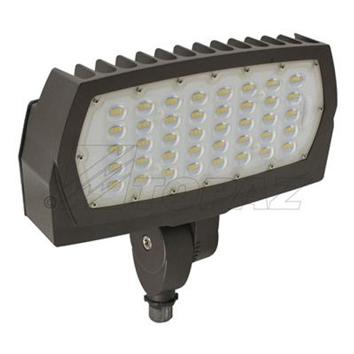 Topaz Lighting F-FL/90/50K/KN/BZ-67 90W Medium Low Profile Flood Light with Bronze Knuckle Mount