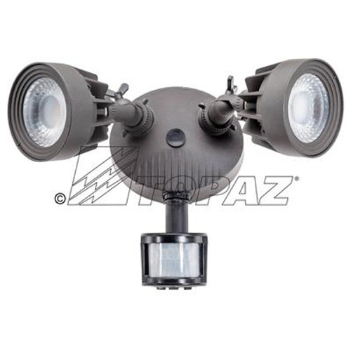 Topaz Lighting F-SL/24W/40K/BL/MS LED Security Lighting Black with Motion Sensor