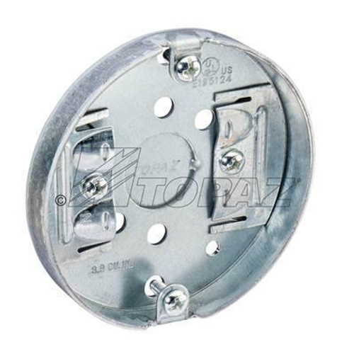 P3452 Topaz Lighting P3452 3-1/2 PANCAKE BOX WITH NM CLAMP-50PK