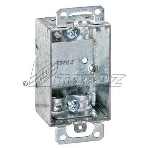 SBG410 Topaz Lighting SBG410 3 X 2 Gangable Switch Boxes 1-1/2 deep with NM Clamp, Non-Gangable