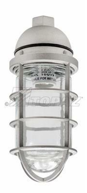 VFP100W50CG Topaz Lighting VFP100W50CG Vaporproof Fixture 1/2 Pendant Mount with Cage