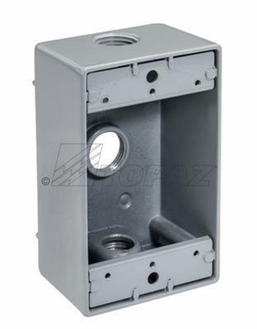 WB13100 Topaz Lighting WB13100 1 3 Hole Single Gang Weatherproof Box