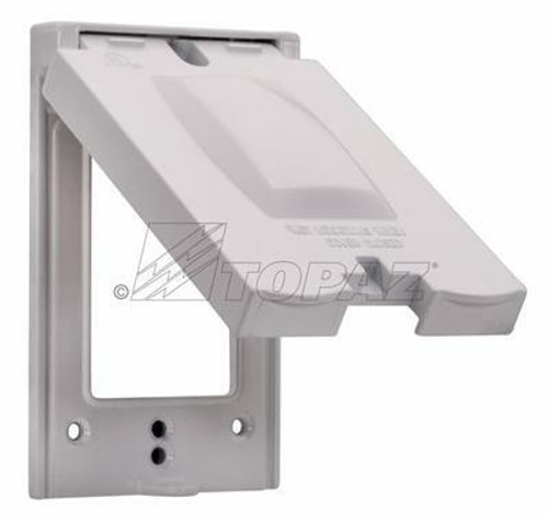 WC1V12W Topaz Lighting WC1V12W Single Gang White Vertical and Horizontal 10 In 1 Multi-Use Cover