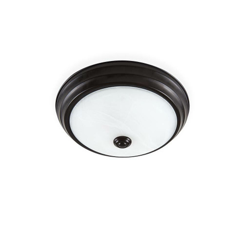 EVLED502C-34 EnviroLite EVLED502C-34 LED 11 in Satin Bronze Low Profile Dimmable Flushmount with Alabaster Glass