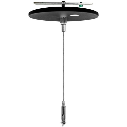 Westgate SCL-CS1P-12FT-NC-BK Adj. 12Ft 1/16In Single Suspension Canopy Set With Keyhole End Connector, Power Side, Without Cord, Black | Westgate at lightingandsupplies.com
