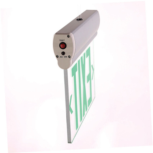 Westgate XT-EL1GCA-EM Edge-Lit Exit Sign Alum Housing Single-Face Clear Panel Green Letters | Westgate at lightingandsupplies.com