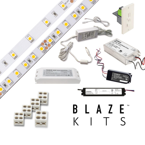 Diode LED DI-SE-NB-STWC-EC NEON BLAZE Side Bending, Straight Wire Entry Connector and Frosted end cap pair