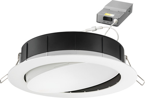 Lithonia Lighting 1708121 3CCT Switchable (2700K-3000K-3500K OR 3000K-4000K-5000K) - 4Ó & 6Ó Adjustable Wafer LED Downlight Switchable White Adjustable Wafer Canless Downlight