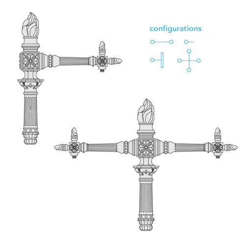 Holophane 827680 SBS Decorative Roadway Arm SBS Arm