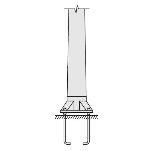 Holophane 1312416 Non-Decorative Aluminum Cantilever Arm FRTAU Pole