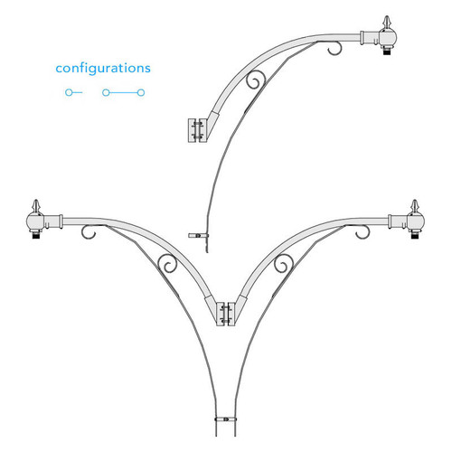 Holophane 1312564 TLP Decorative Roadway Arm TLP Arm