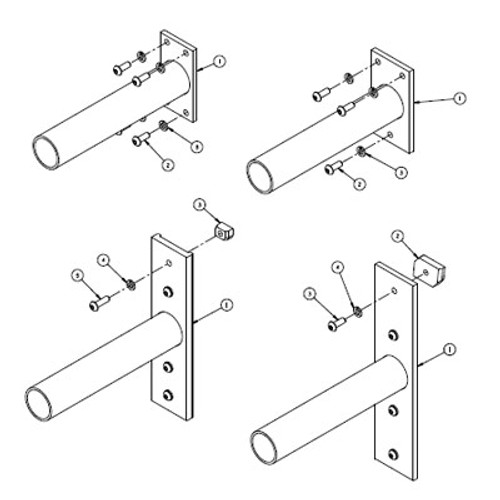 Holophane 1319470 Horizontal Non-Decorative Roadway Arm HZ Arm