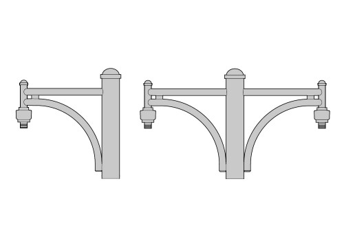 Holophane 1679363 Ghent Decorative Roadway Arm GHC Arm