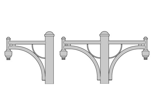 Holophane 1679365 Porto Decorative Roadway Arm PTC Arm