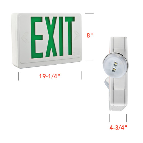 Lithonia Lighting 954891 LHQM High-Output Emergency Combo Unit Quantum¨ LED High-Output Emergency Exit Combo Light