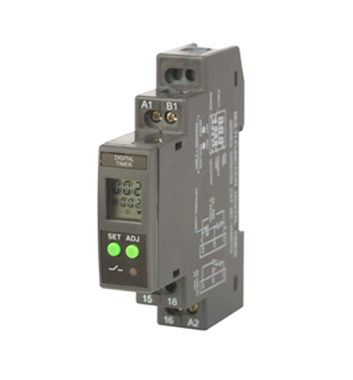 Global Electric and Industrial Products GMFT182 18 Functions, 0.1 Sec- 999 Hrs, 24-240V Ac/Dc, 2 No, Base/Din 8856