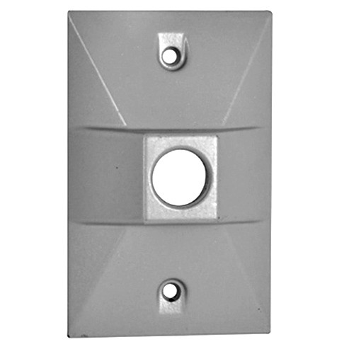 Global Electric and Industrial Products WPCT150 WP Rectangular L-Holder Cover 1 X 1/2" Holes - Gray 8271