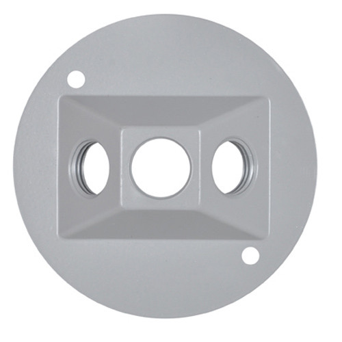 Global Electric and Industrial Products WPCR350A WP Round Directional Cover 3 X 1/2" Hole - Gray 8331