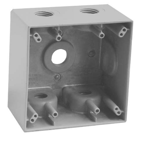 WP2DB75/7X Global Electric and Industrial Products WP2DB75/7X WP 2G Deep Box 2-5/8 Deep 7 X 3/4 Holes - Gray 40.3 Cu In 8224 WP2DB75/7X Global Electric and Industrial Products WP2DB75/7X WP 2G Deep Box 2-5/8 Deep 7 X 3/4 Holes - Gray 40.3 Cu In 8224