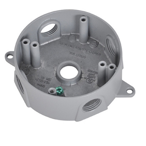 WPBRD50 Global Electric and Industrial Products WPBRD50 WP 4 Round Box 5 X 1/2 Hole - Gray 8319 WPBRD50 Global Electric and Industrial Products WPBRD50 WP 4 Round Box 5 X 1/2 Hole - Gray 8319
