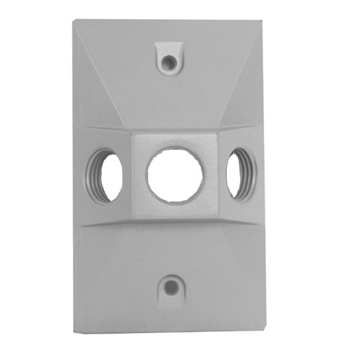 WPCT350 Global Electric and Industrial Products WPCT350 WP 1G L-Holder Cover - 3 X 1/2 Holes - Gray 8274