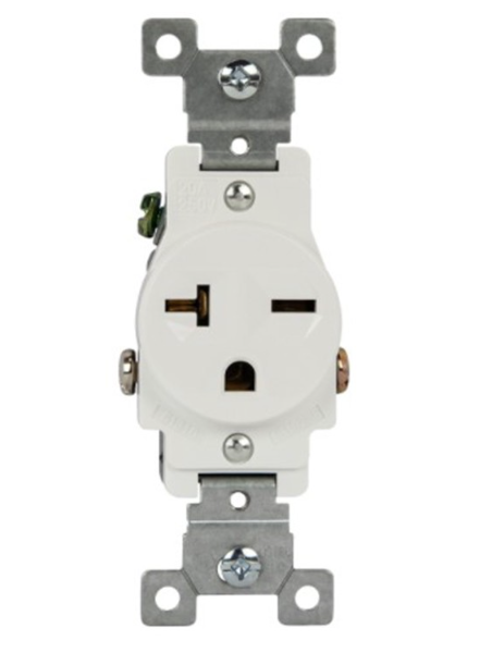61210-I - Commercial Single Receptacle 20A 250V 6-20R Iv - Enerlites