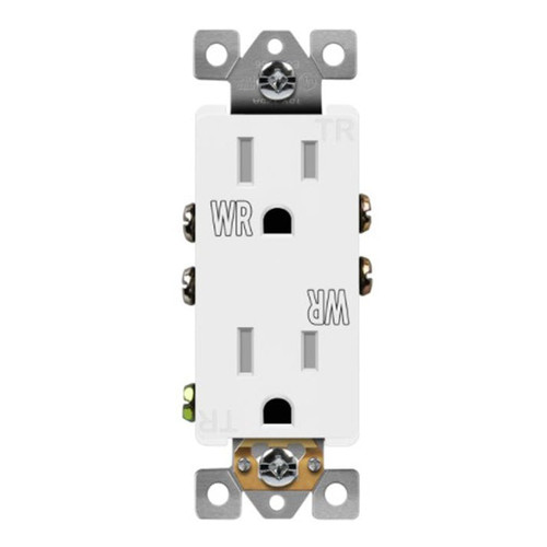 61501-TWR-W - Resi Twr Decorator Receptacle 15A 125V 5-15R Wh - Enerlites