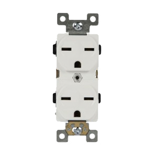 Enerlites 61571-W Industrial Grade Duplex Receptacle 15A 250V 6-15R Wh