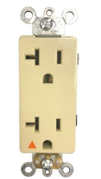 62000-IG-TR-I - Isolated Ground Tr Decorator Duplex Receptacle 20A 125V 5-20R Iv - Enerlites