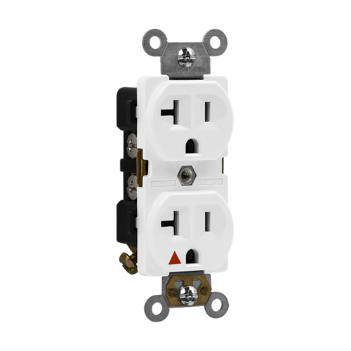 Enerlites 62010-W Isolated Ground Duplex Receptacle 20A 125V 5-20R Wh