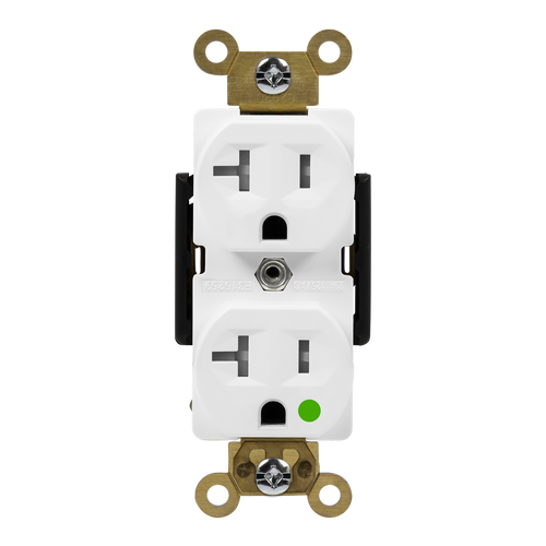 Enerlites 62020-W Hospital Grade Duplex Receptacle 20A 125V 5-20R  Wh