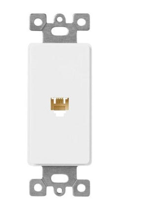 6501-LA - Molded In Voice & Audio/Video One Rj11 Jack 4-Position 4-Conductor La - Enerlites