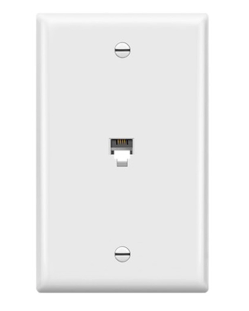 6611-I - Telephone Wall Jacks 1 G Opening Modular Telephone Jacks One Rj11 Jack 6-P 4-C Iv - Enerlites