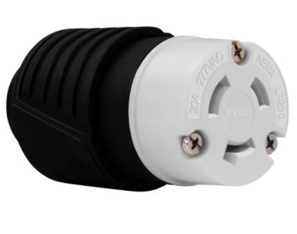 66512-BK - Industrial Grade Locking Connector 20A 277V L720C - Enerlites