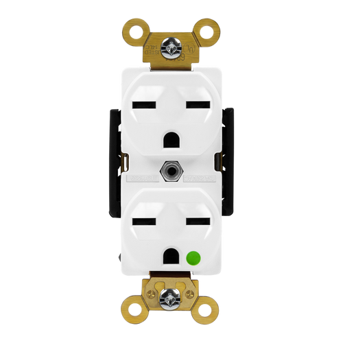 Enerlites 68151-W Hospital Grade Duplex Receptacle 15A 250V 6-15R Wh