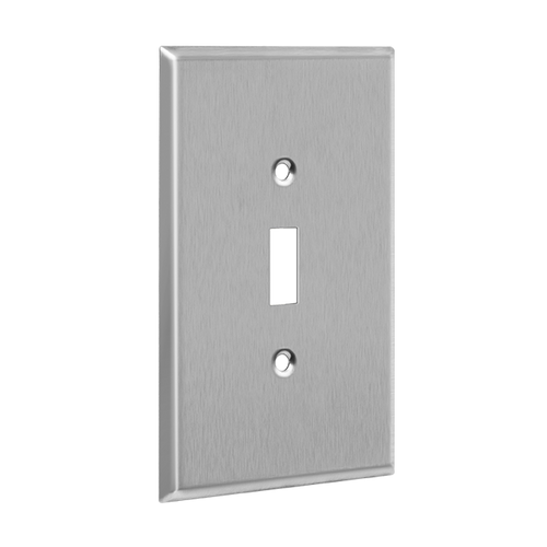 Enerlites 7711O Commercial Over-Size 1 G Toggle Switch Metal Plate Stainless Steel