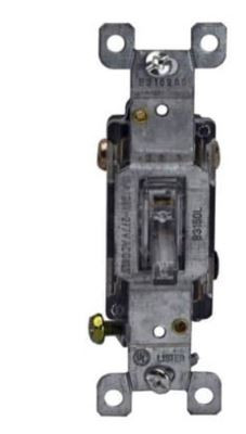83150L-C - Resi Toggle Switch Lighted 3-Way 15A 120/277V Clear - Enerlites