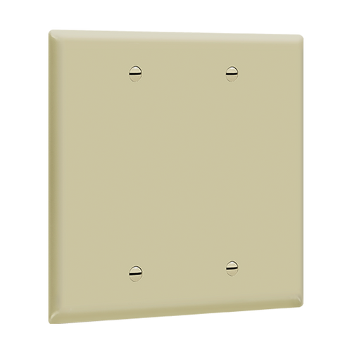 Enerlites 8802M-I Mid-Size Blank Wall Plate 2-Gang Iv