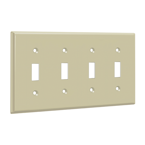 Enerlites 8814-I Toggle Switch Plate 4-Gang Iv