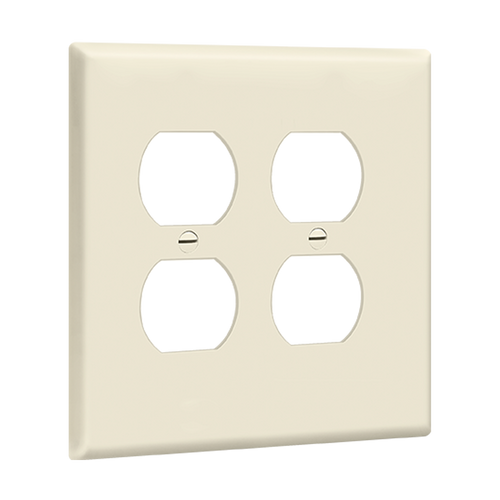 Enerlites 8822M-LA Mid-Size 2-Gang  Duplex Receptacle Plate  La